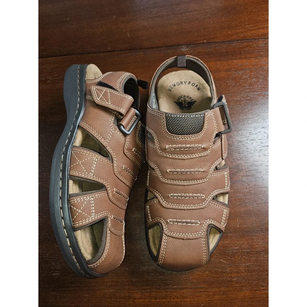 Dockers Mens Casual Comfort Outdoor Sport Fisherman Brown Sandal Shoe Mens 7 W